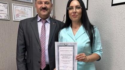 Первичная профсоюзная организация ООО «Центр здоровья и красоты Ирины Ткаченко» получила свидетельство о постановке на учет